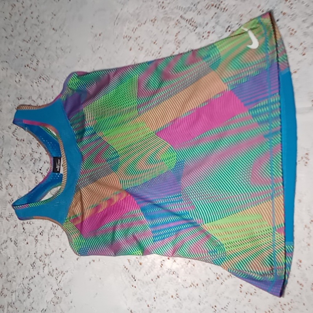 Nike Pro Dri-Fit Tank Top Women's Racer Back Active Size Small Multi Colored
